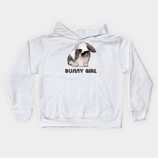 Cute Rabbit Bunny Girl Design Kids Hoodie